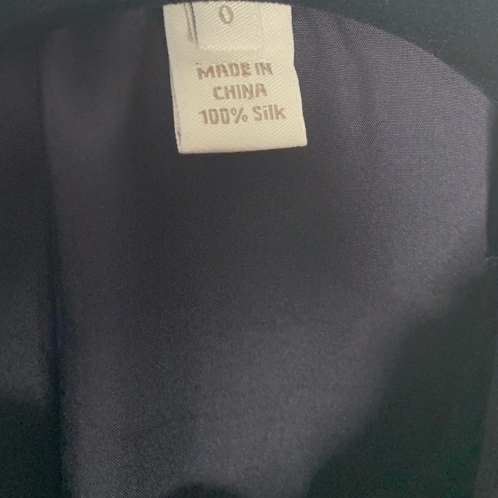 J. Crew 100% Silk Ruffle Collar Blouse Sz 0